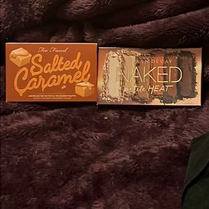 Two New eyeshadow palettes, Two Faced Salted Caramel and Urban Decay Petite Heat